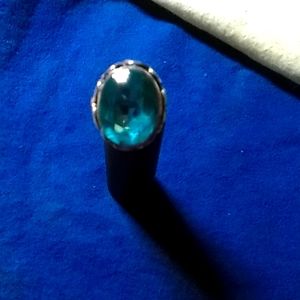 Blue Quartz sterling silver ring